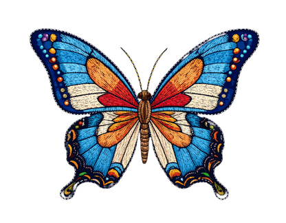 Sophia- Luxe Stitch & Print: Premium Kid Designer Butterfly Cotton Tee