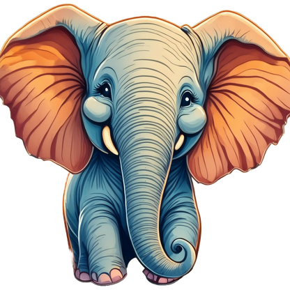 Austin- Luxe Stitch & Printed: Premium Kid Designer Elephant Cotton Tee