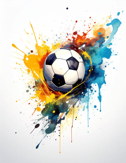 Mia- Luxe Stitch & Printed: Premium Kid Designer Soccer Art Cotton Tee