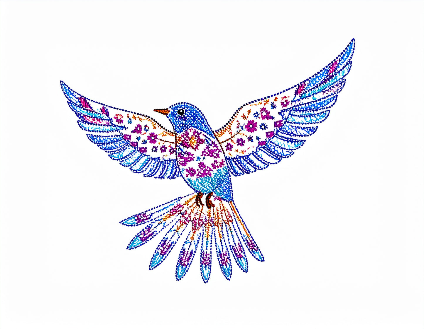 Fly High- Luxe Stitch & Embroidered : Premium Women Designer Embroidered Cotton Tee