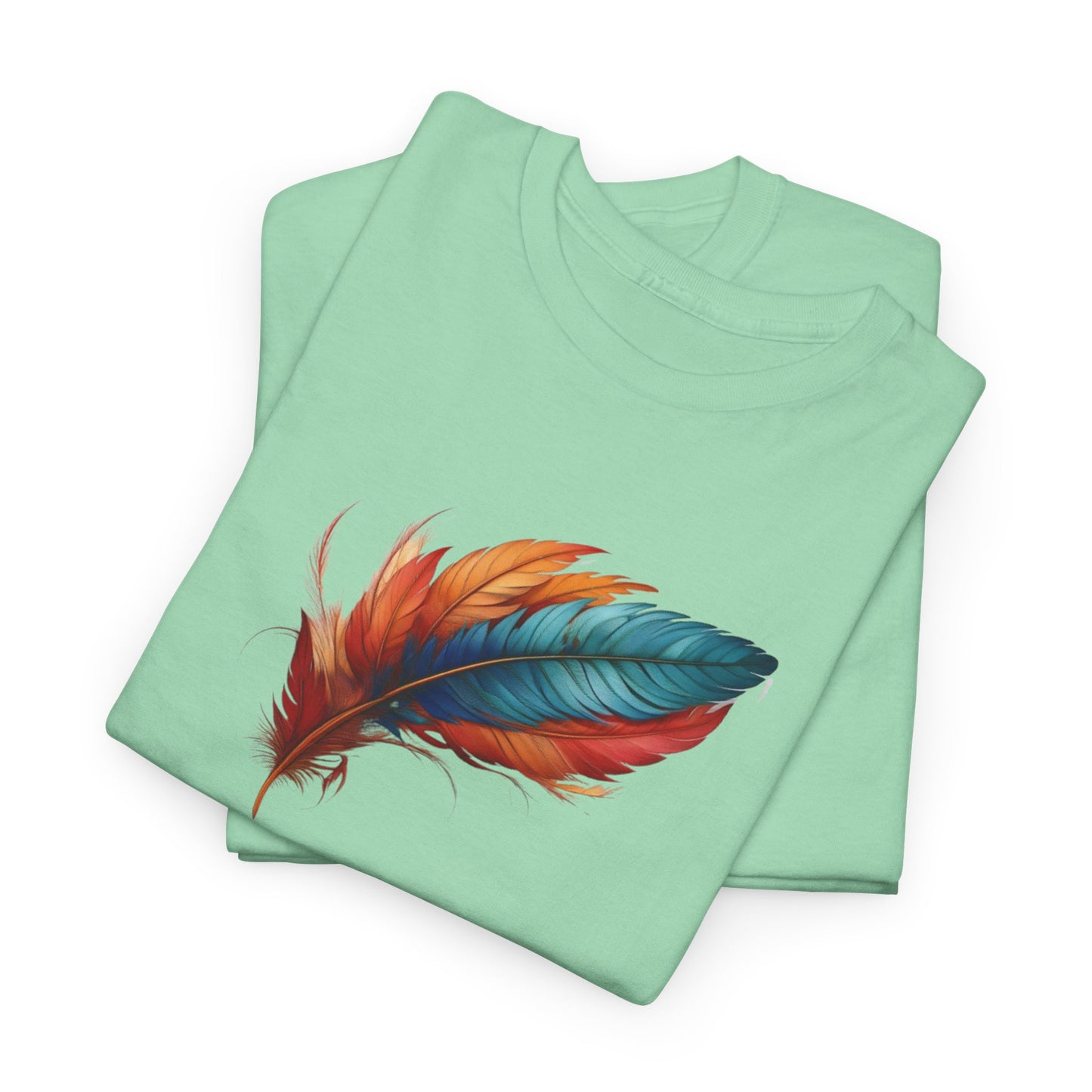 Light Feather- Luxe Stitch & Printed: Premium Women Designer Cotton Tee