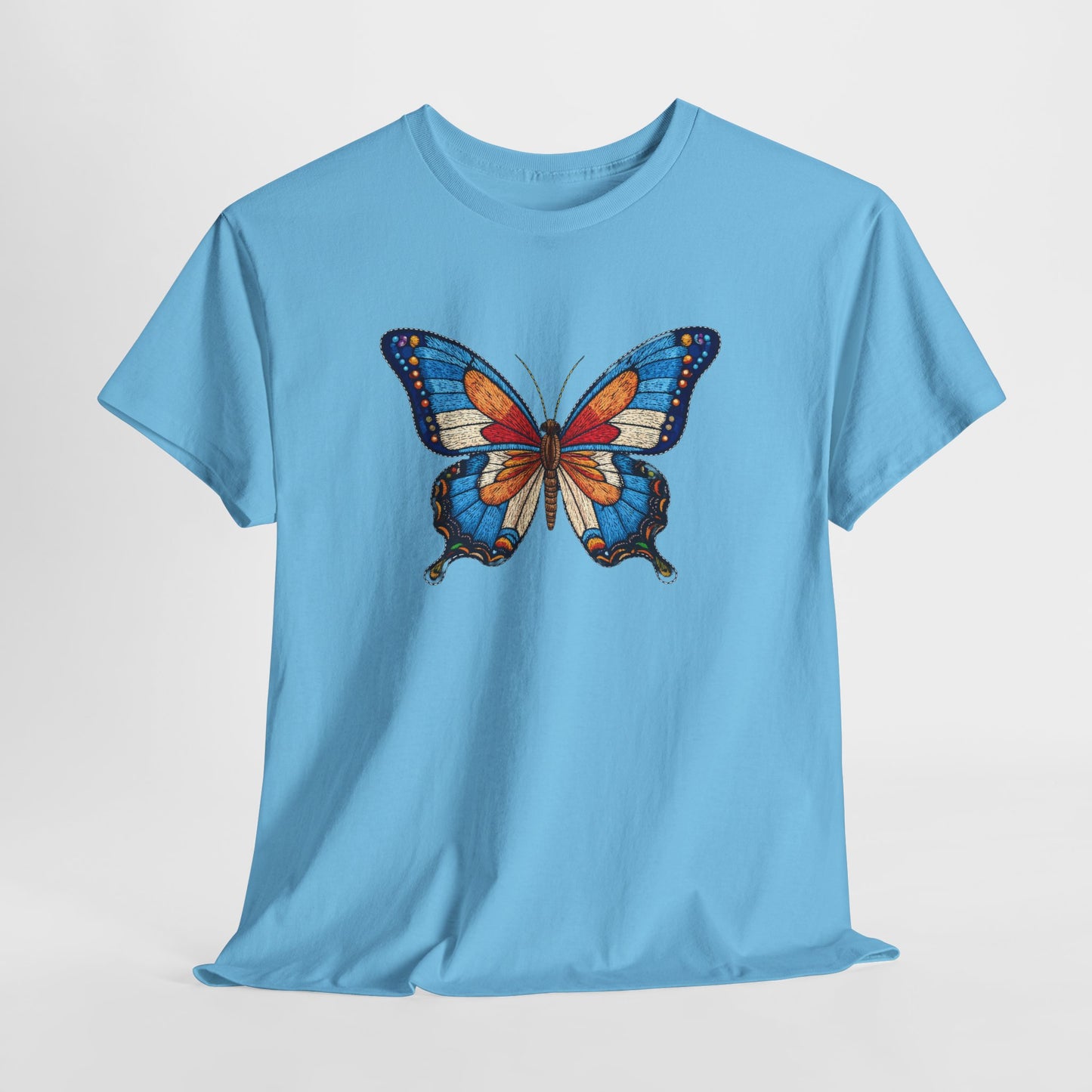 Sophia- Luxe Stitch & Print: Premium Kid Designer Butterfly Cotton Tee