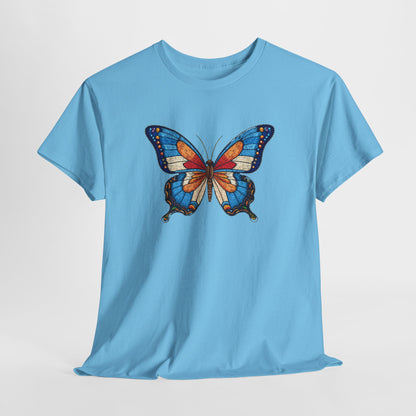 Sophia- Luxe Stitch & Print: Premium Kid Designer Butterfly Cotton Tee