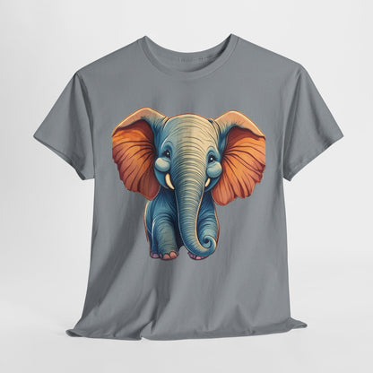 Austin- Luxe Stitch & Printed: Premium Kid Designer Elephant Cotton Tee