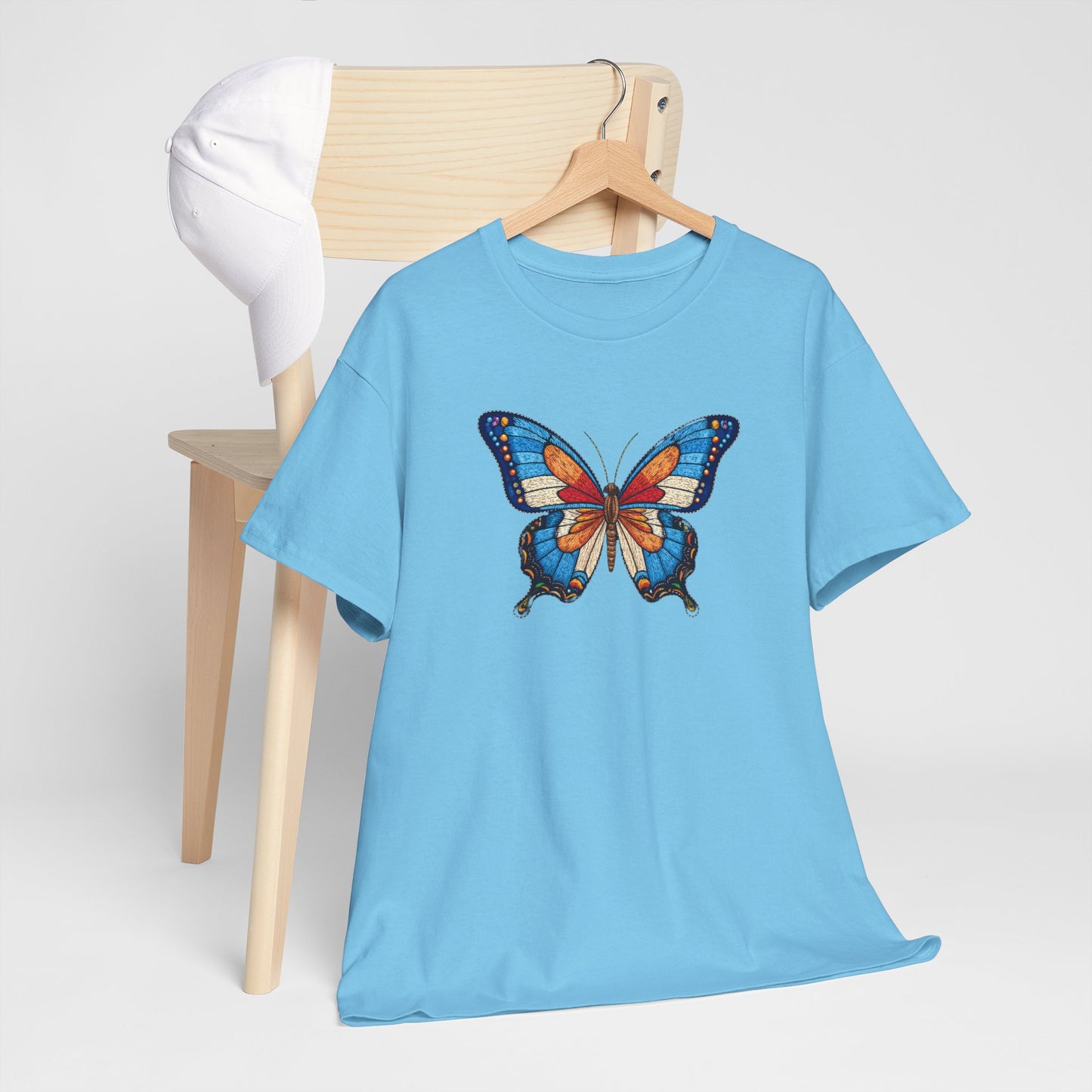 Sophia- Luxe Stitch & Print: Premium Kid Designer Butterfly Cotton Tee
