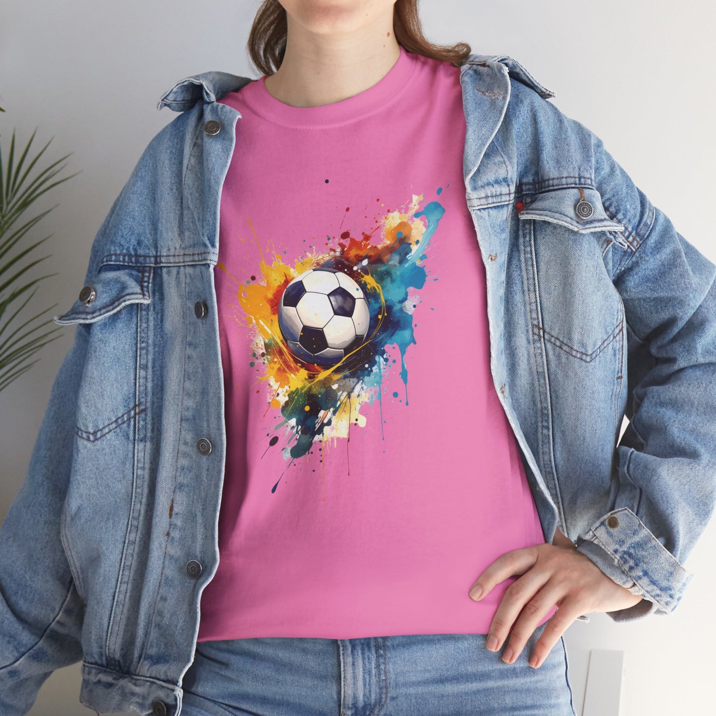 Mia- Luxe Stitch & Printed: Premium Kid Designer Soccer Art Cotton Tee
