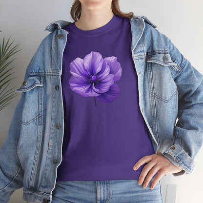 Violet Night- Luxe Stitch & Printed: Premium Women Designer Cotton Tee