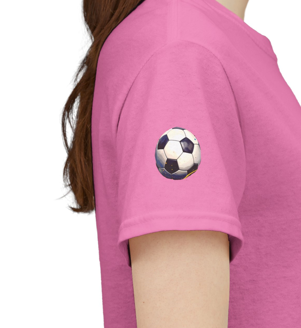 Mia- Luxe Stitch & Printed: Premium Kid Designer Soccer Art Cotton Tee