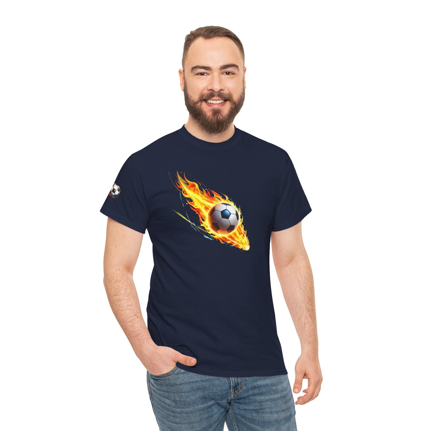 A Football Night- Luxe Stitch & Embroidered: Premium Men Designer Cotton Tee