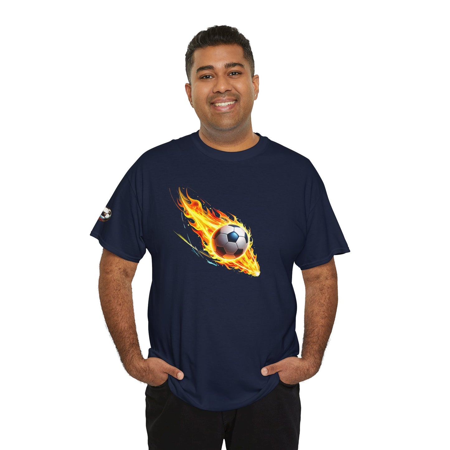 A Football Night- Luxe Stitch & Embroidered: Premium Men Designer Cotton Tee