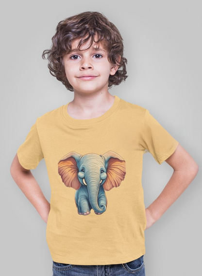 Ralph- Luxe Stitch & Printed: Premium Kid Designer Elephant Cotton Tee