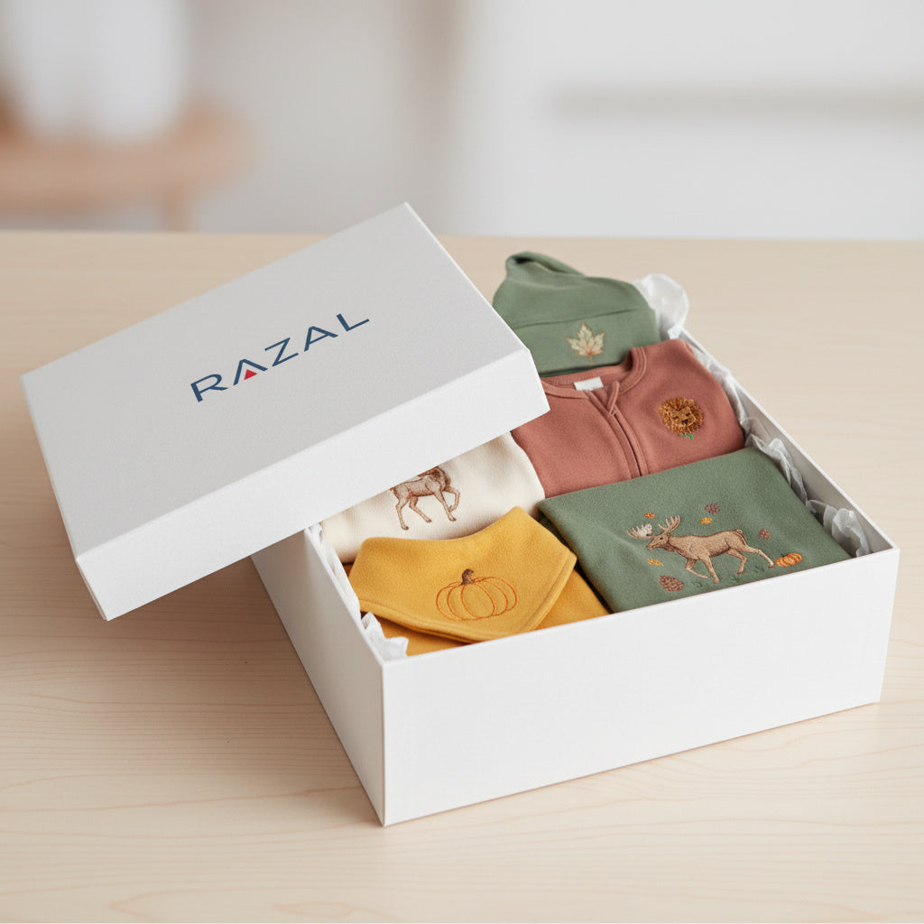 Autumn Leaf Heirloom Box – Complete 5-Piece Premium Set (0–24 Months)