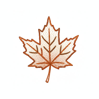 Embroidered Leaf Joggers – Thanksgiving Table Set (100% Cotton, Chocolate)