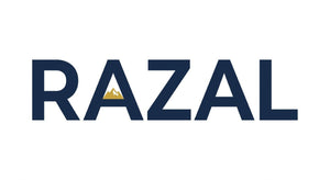 Logo with the word 'RAZAL' on a white background
